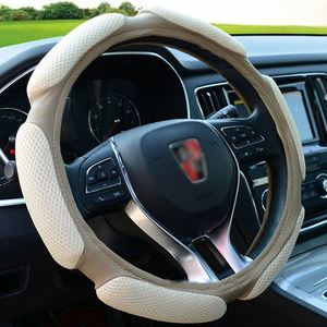 Accessoires de voiture de luxe : Housse de volant universelle 4 branches en cuir noir et rouge pour Opel, Benz, Ford, VW, Skoda - Product Image 5