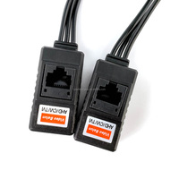 CCTV Vidéo Balun hd 8MP Connecteur Émetteur-Récepteur DC RCA BNC à Rj45 3 en 1 pour Cctv Sécurité hd Vidéo Balun Rj45