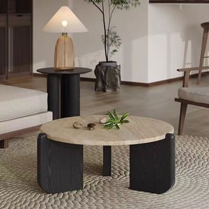 Round <strong>Coffee</strong> <strong>Table</strong> Solid <strong>Wood</strong> <strong>Coffee</strong> <strong>Table</strong> <strong>Wood</strong> <strong>Coffee</strong> <strong>Table</strong> for Living Room <strong>Coffee</strong> <strong>Table</strong> Black <strong>Coffee</strong> <strong>Table</strong> - Product Image 6