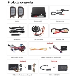 Easyguard EC002-HY2 Système d'entrée sans clé passive, démarrage et arrêt du moteur à distance, alarme de voiture, verrouillage et déverrouillage NFC - Product Image 3