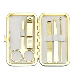 Gold Nail Tool 5 pcs in 1 Beauty &Personal Care Pedicure&Manicure Set Travel Kit