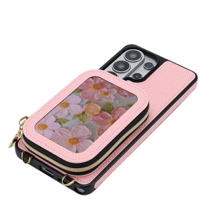 Funda de alta calidad con cremallera, tarjetero floral y cordón largo para Samsung Galaxy S24FE/S25FE/S26FE/S26 <span class=keywords><strong>Plus</strong></span>/S25 Ultra - Product Image 5