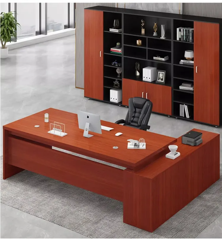 Mesas de oficina Mesa Escritorio moderno Muebles Escritorios y sillas Conjunto Sillas ejecutivas Mostrador Altura ajustable Diseño de recepción de lujo