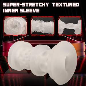 自動ストロークステップレススピードハンドルペニスストローク振動振動式電気男性用オナニー搾乳機 - Product Image 5