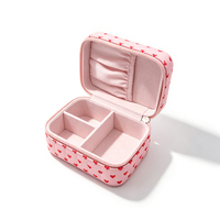 Boîte de rangement portable rectangulaire pour bijoux, idéale pour les voyages - boucles d'oreilles, pendentifs, bagues - boîtes cadeaux incluses