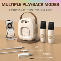 ONIKUMA L7-Juego de sonido inalámbrico portátil para mini karaoke, actualización de alto volumen, efecto de iluminación RGB, emparejamiento de Micrófono dual, altavoz BT