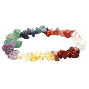 Bracelet élastique en éclats de pierre naturelle en gros : Améthyste, Obsidienne, et Éclats de Rose – Idéal pour un cadeau - Product Image 2