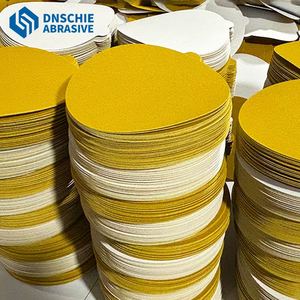 قرص تجليخ لاصق ذهبي 5 بوصة (125 ملم) من المصنع، ورق صنفرة كاشط OEM لتلميع السيارات والخشب وطلاء السيارات - Product Image 6