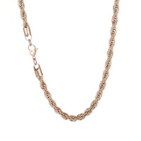 Colliers minimalistes à chaîne lisse et élégante, couleur or rose, maillons torsadés, style streetwear masculin, bijoux tendance en acier inoxydable MGBC324