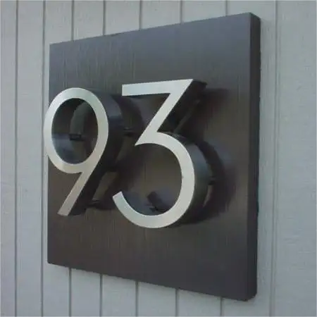 Led Backlit Acryl Borden Metalen Letters Teken Huis Letter Teken Backlit Led Home Address Nummers