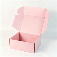 Cajas de envío de pestañas corrugadas plegables reciclables con logotipo personalizado con embalaje personalizable para regalos y manualidades