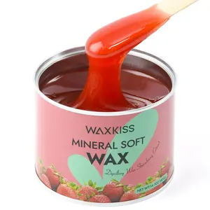 2023 Waxkiss New Design OEM ODM Custom Depilatory Lipoosoluble Soft White Chocolate Honey Can Hair Removal Wax