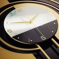 Reloj de Pared de Metal y Vidrio de Alto Brillo de 45 cm para Decoración del Hogar, Reloj de Cuarzo Moderno y Silencioso para Sala de Estar, en Venta, Dropshipping DDP