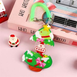 Creative and Cute Cartoon <b>Pull</b>-Out Acrylic Christmas Keychain Made of Plastic - Product Image 2