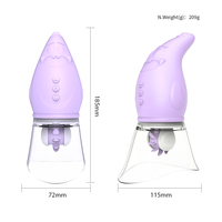 Patrick Star Weicher Silikon-Vibrator mit 8 Rotierenden Zungen, Mehrfach-Nippelstimulator, Saugvibrator, Weibliches Masturbationsspielzeug