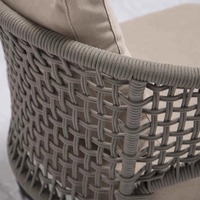 Ensemble de chaises et de tables en corde tressée pour cour, jardin, hôtel, restaurant, villa, balcon extérieur, petites tables et chaises
