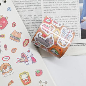 Rollo de pegatina de vinilo impermeable brillante con purpurina de dibujos animados, rollo de cinta washi, rollo de pegatina decorativa adhesiva personalizada con logotipo - Product Image 5