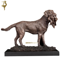 Statue de chien Danois assis en bronze coulé personnalisé Figure décorative moderne pour maison hôtel pour extérieur intérieur Art décoratif