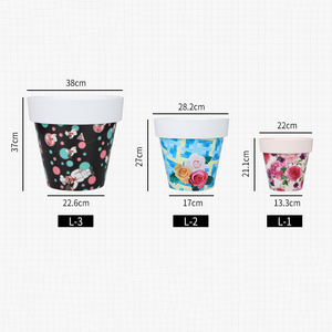 Masetas extragrandes decorativas de plástico para exterior, macetas de flores de jardín de interior, estilo europeo, China - Product Image 3