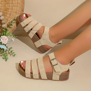 Women Summer Thick-Soled European American Roman <b>Sandals</b> New Open-Toe Platform <b>Sandals</b> - Product Image 3