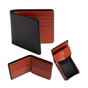 Japanese Style Top Grain Cowhide <b>Wallet</b> <b>Men</b> Yellow Black <b>RFID</b> Blocking Large Capacity Coin Purse Short Genuine Leather Card - Product Image 2