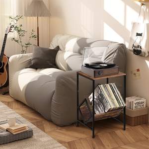 Mesita <span class=keywords><strong>de</strong></span> noche <span class=keywords><strong>de</strong></span> mesa auxiliar hasta 80 álbumes, soporte <span class=keywords><strong>de</strong></span> <span class=keywords><strong>reproductor</strong></span> <span class=keywords><strong>de</strong></span> discos <span class=keywords><strong>de</strong></span> vinilo <span class=keywords><strong>de</strong></span> Metal para sala <span class=keywords><strong>de</strong></span> estar, dormitorio, almacenamiento <span class=keywords><strong>de</strong></span> oficina, personalización <span class=keywords><strong>de</strong></span> <span class=keywords><strong>Amazon</strong></span> - Product Image 4