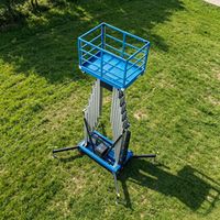 Plateforme élévatrice télescopique mobile électrique en alliage d'aluminium, 8m, 10m, mât simple et double, 200kg, 150kg