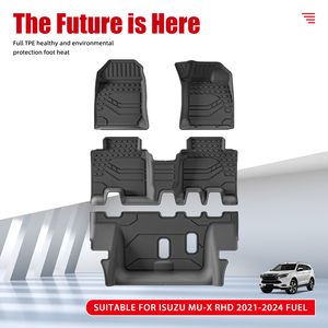 แผ่นรองพื้นรถยนต์ TPE 3 มิติ ขายดี กันฝุ่น กันน้ำ กันลื่น สำหรับรถยนต์พวงมาลัยขวา รุ่น <span class=keywords><strong>Isuzu</strong></span> <span class=keywords><strong>MU</strong></span>-<span class=keywords><strong>X</strong></span> ปี 2021-2024 - Product Image 2