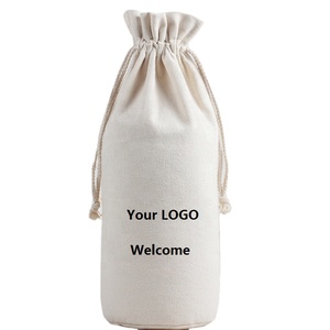 Promotional Small Wedding <b>Canvas</b> Cotton Gift Jewelry <b>Bag</b> Custom Logo Printed Cotton Linen <b>Drawstring</b> Pouch - Product Image 1