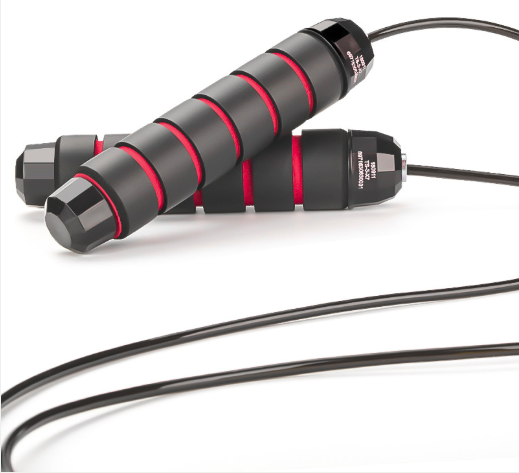 Skipping rope tangel-free with ball bearin s rapid speed jump rope cable and 6" memory foam handles ideal for Aerobic exercise