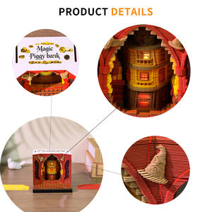 Regalo Creativo, Banco Mágico del Mundo Mágico, Modelo de Papel 3D, Adorno Coleccionable para Escritorio, Calendario Desprendible - Product Image 6
