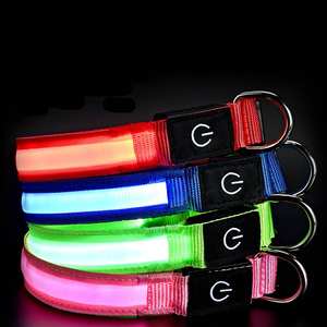 <span class=keywords><strong>Collar</strong></span> de alta calidad con luces LED para perros y mascotas, <span class=keywords><strong>collar</strong></span> ajustable de poliéster que brilla en la noche para mascotas, perros, gatos, cachorros, <span class=keywords><strong>collar</strong></span> intermitente luminoso seguro - Product Image 2