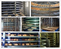 Cinta transportadora de torre de refrigeración Modular POM PP de plástico de nueva condición, guías laterales de 90 grados para alimentos, bebidas, restaurantes, tiendas de alimentos