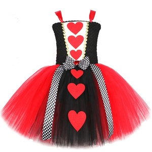 Nuevo Vestido de Tul con Corazón Rojo para Niñas Pequeñas, Disfraz de Halloween, Disfraz de Reina Alicia para Niñas, Disfraz de Tutú - Product Image 2