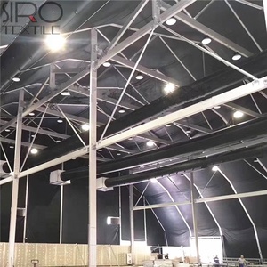 Condotto di vendita caldo del tessuto del condotto di ventilazione del poliestere 100% in nero per il <span class=keywords><strong>ristorante</strong></span> dell'officina della serra del magazzino della tenda - Product Image 3