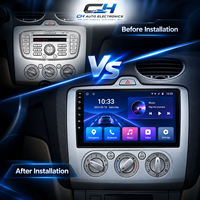 Autoradio Android pour Ford Focus 2004-2011 avec CarPlay sans fil, Android Auto, navigation GPS et aide au recul
