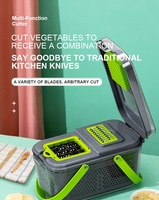 Hachoir à légumes manuel à 8 lames Gadgets de cuisine Rts Discount Mandoline Oignon Chopper Dicer Cuisine Slicer Multifonctionnel Cutter