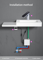 STEPON, fabricant depuis 26 ans, OEM ODM, robinet de salle de bain F600T, robinet à capteur, mode chaud et froid, robinet intelligent thermostatique à LED