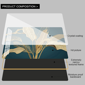<span class=keywords><strong>Peinture</strong></span> Décorative <span class=keywords><strong>Moderne</strong></span> et Minimaliste pour Salon d'Hôtel, <span class=keywords><strong>Triptyque</strong></span> Mural de Luxe Léger, Art Mural en Porcelaine de Cristal - Product Image 4