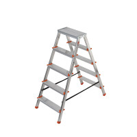 Support de travail double hauteur GIERRE BA220DS, hauteur réglable jusqu'à 2,5 m, support pour ordinateur portable en métal et bois, élégant et fonctionnel, CINA