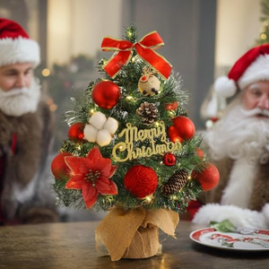 Christmas 2025 XMAS <b>Tree</b> <b>Ornaments</b> Gift Tabletop Decor Mini Christmas <b>Tree</b> 45cm 60cm Mini Christmas <b>Tree</b> With Led Lights - Product Image 2