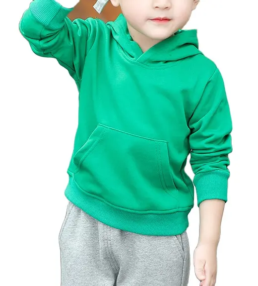 Design de logotipo personalizado de alta qualidade crianças pullover em branco planície terry impresso bebê crianças menino hoodies meninos hoodies & camisolas