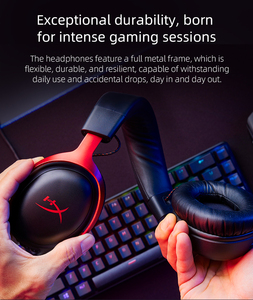 Audífonos para Juegos HyperX Cloud 3 Negros+Rojos con Cable, Hyper-X Cloud III BLK/RED - Product Image 5