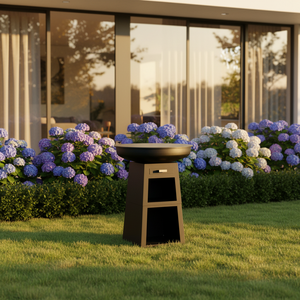 Brasero extérieur de haute qualité en acier au carbone, facile à assembler, avec cendrier et plaque chauffante - Product Image 5