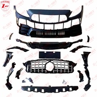 Body Kit Bumper Depan Gaya Z-ART GTR Injection pp untuk Mercedes W205 Facelift C Class AMG, Part Pengganti Eksterior