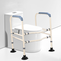 Barres d'appui de toilette modernes en acier au carbone, murales, réglables, sans perçage, portables et mobiles, antidérapantes, pour salle de bain et chevet