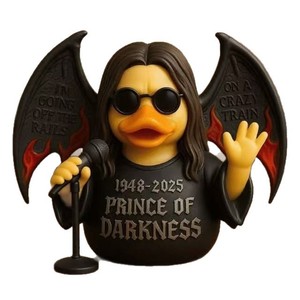 Nueva Estatua Decorativa de Resina Epoxi Ecológica con Diseño Creativo de Pato Príncipe Oscuro, Música y Temática Religiosa/Fantástica para el Hogar - Product Image 5