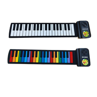 37 Keys Digital Musical Instrument Kids Toy Silicone Roll up Children Foldable Electronic Hand-roll Piano