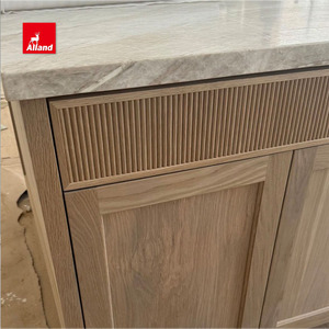 Muebles <span class=keywords><strong>de</strong></span> Lujo Personalizados Alland, Gabinetes <span class=keywords><strong>de</strong></span> Baño con Puerta <span class=keywords><strong>de</strong></span> Panel <span class=keywords><strong>de</strong></span> Madera Maciza <span class=keywords><strong>de</strong></span> Roble Blanco, con Acabado Inteligente y Diseño Acanalado para el Hogar - Product Image 2