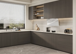 ตู้ครัวไม้แข็งครบชุดสำหรับการออกแบบห้องครัวที่หรูหรา - Product Image 4